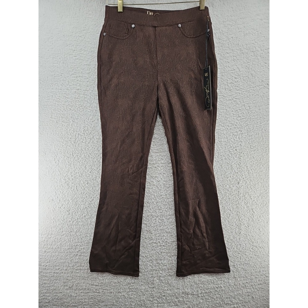 Diane Gilman DC2 Women's Snakeskin Pull On Comfort Dress Pants Size S Stretchy